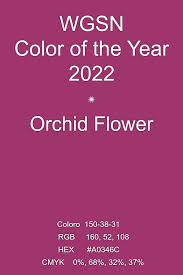 Color Of The Year 2022 Orchid Flower Trends Color Wgsn Coloro Color Trends Fashion Design Color Trends Colour Combinations Fashion