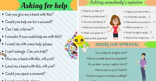 Asking For Help Asking For Opinions And Asking For Approval Eslbuzz Learning English In 2020 Learn English Essay Writing Skills English Writing Skills