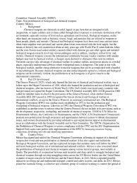 The position paper has a definite general structure to it. Model United Nations Position Papers Chemical Warfare Biological Warfare