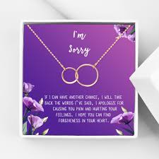 I'm sorry™ couple mug set. Anavia Anavia I M Sorry Apology Gift Card Necklace Apology Gifts For Her Sorry Quote Apology Gifts For Wife Forgiveness Gift For Girlfriend Rose Gold Infinity Double Ring Royal Purple Gift Card