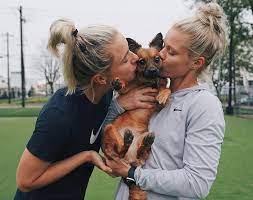Megan rapinoe is an irresistible force—on and off the field. Footballers With Animals On Twitter Kristie Mewis And Rachel Daly Teaming Up To Kiss A Dog