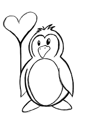 All these santa coloring pages are free and can be printed in seconds from your computer. Penguin With Heart Balloon Coloring Page Free Printable Coloring Pages For Kids