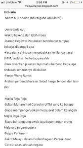 Pada kesempatan ini admin akan memberikan informasi. Faizal Sani On Twitter Untuk Siapa Yang Terpilih Ujian Bertulis Penolong Pendaftar Uitm Esok Boleh Cuba Baca Antara Yang Tersenarai Itu Ujian 2017 Punya Tapi Mana Tahu Masuk Lagi Good Luck Credit