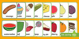 Students will create a pictograph of the various foods that the caterpillar consumes in the story the very hungry caterpillar. Food Flashcards On The Very Hungry Caterpillar Ks1