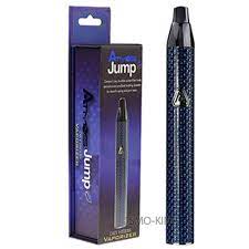 The jump has a pen design rather than the typical box design of most dry herb vapes. Atmos Jump Vaporizer Kit Carbon Blue Advanced Heating Chamber