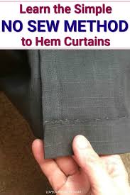 How to shorten long curtains. How To Hem Curtains Without Sewing Love Our Real Life