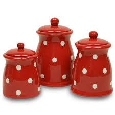 Red canister sets for kitchen, retro canisters so many benefits they organize your kitchen canisters food containers for style handmade ceramic canisters buy canisters anchor hocking 4piece ceramic containers for coffee tea and functional canister sets fire pit patio. I Want These Red Kitchen Decor Red And White Kitchen Ceramic Kitchen Canister Sets