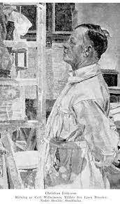 Christian eriksson was de vader van de beeldhouwer liss eriksson en oom van de kunstenaar ernst elis eriksson. Christian Eriksson