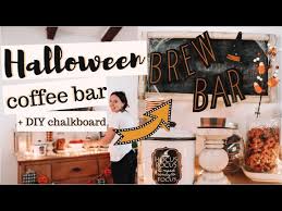 New edison bulb indoor/outdoor string lights. Spooky Fall Coffee Bar Decorate With Me 2020 How To Make A Chalkboard Inexpensive Youtube