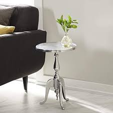 Amazon Com Deco 79 Accent Table 22 X 15 Silver Kitchen Dining In 2020 Accent Table Furniture Metal Accent Table