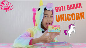 Nayfa Membuat Roti Bakar Unicorn Mudah Dan Sederhana How To Make Unicorn Toast Youtube