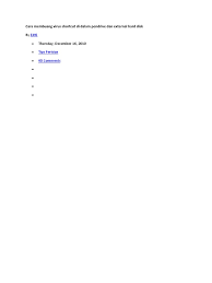 Komputer n laptop saya jd shutdown sndri bila saya nk buka semula kemungkinan besar itu disebabkan oleh virus atau semacam file lainnya. Cara Membuang Virus Shortcut Di Dalam Pendrive Dan External Hard Disk