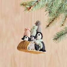 West Elm Ornaments Felt Critter Ornament Penguin