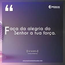 No comments for this video. Trechos De Musicas Faca Da Alegria Do Senhor A Tua F Fernandinho