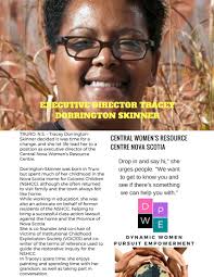 TRACEY DORRINGTON SKINNER EXECUTIVE DIRECTOR CENTRAL WOMEN'S NOVA SCOTIA  RESOURCE CENTRE