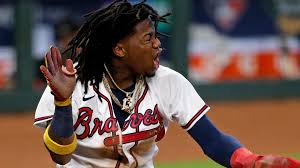 Atlanta braves right fielder ronald acuna jr. Ronald Acuna Jr Responds To Hit By Pitch With Social Media Posts