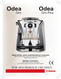 Espresso machine cleaning solution saeco incanto manual. Saeco Odea Giro Plus Coffee Machine Manual Manualzz