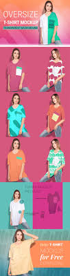Download Free Woman Oversize T Shirt Mockup Set Creativetacos
