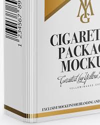 Download Paper Cigarette Pack Mockup In Box Mockups On Yellow Images Object Mockups PSD Mockup Templates