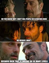 The Walking Dead Negan Vs Rick Dad Puns Memes Negan Walking Dead Walking Dead Funny Negan