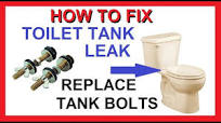 How to Replace Toilet Tank to Bowl BOLTS and Gasket - Fix Toilet Tank Water Leak - Cheap Easy Fast!