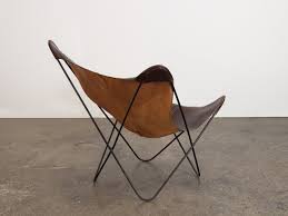 Tobacco Leather Hardoy Butterfly Chair For Knoll Oam