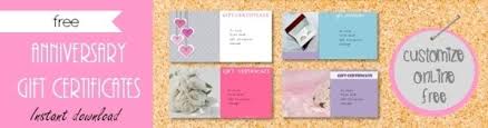 Make your gift certificates worth giving with picmonkey's templates, customizable to fit your style. Free Printable Anniversary Gift Vouchers Customize Online