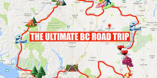 Edmonton To Vancouver Drive Map This Map Will Take You On The Most Epic Road Trip Through Bc Anyone&#39;S  Ever Been On - Narcity
