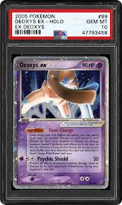 Individual collectible card game cards └ collectable card games & accessories └ toys, hobbies all categories food & drinks antiques 2005 pelipper ultra rare ex deoxys pokemon card nm 21/107. Psa Set Registry Collecting The 2005 Pokemon Ex Deoxys Trading Card Game Set Searching For Rayquaza