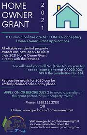 Home Owner Grant Property Tax Deferment District Of Port Hardy