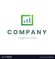 Business Graph Or Chart Logo For Company Template