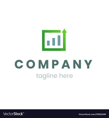 business graph or chart logo for company template