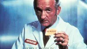 TBT to the 1970s. In this decade, the company's first TV commercial aired  and introduced Frank Perdue, the first company leader to successfully serve  as an advertising spokesperson in a major branding