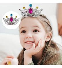 Himarry Gümüş Renk Taraklı Model Prenses Kraliçe Tacı 2 No 12x7 cm