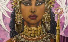 Blacks in the BibleThe first use in the Bible of the word “queen” refers to  a Black woman (1 Kings 10:1). Her name is alleged to be Makeda, but the  Scriptures refer