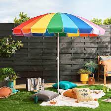 Allows for easy storage of your parasol. Rainbow Crank Beach Parasol Dunelm