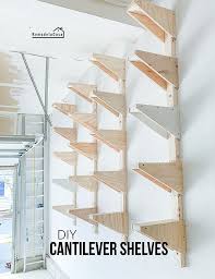 This builder made four shelves for around $70. Garage Organization Diy Cantilever Shelves Remodelando La Casa