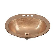 inch drop in solid copper bathroom sink