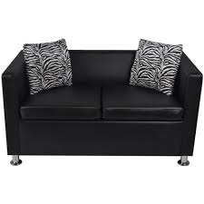 Il divano diventerà il tuo posto preferito per chiacchierare, leggere, guardare la tv o semplicemente per rilassarti. Vidaxl Divano A 2 Posti In Similpelle Nera 120 X 62 5 X 63 Cm Eprice