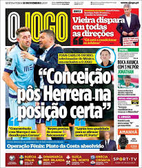 Pelo campeonato liga das nações no. Newspaper O Jogo Portugal Newspapers In Portugal Friday S Edition November 10 Of 2017 Kiosko Net
