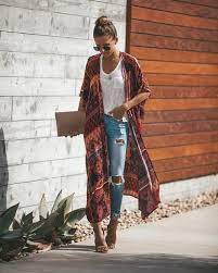 Sundial Tie Kimono And Sunglasses Perfect For Autumn Womens Fashion Discountedsunglasses Co Uk Tieswomen Trendy Spring Fashion Fashion Boho Outfits