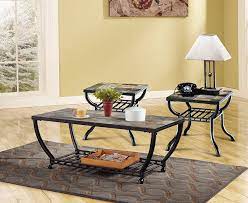 With the natural slate tiling and the gunmetal color finish, you can bring back the memories of backyards and barbecues of youth. Ashley Furniture Signature Design Antigo Coffee Table Slate Top With Metal Bottom Cocktail Height Contemporary Black Furniture Coffee Table Ashley Furniture