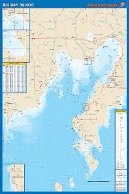 Big Bay De Noc Fishing Map Lake Michigan