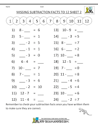 Math Subtraction Worksheets 1st Grade Math Subtraction Math Fact Worksheets Subtraction Worksheets