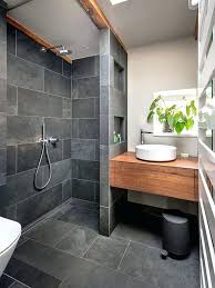 Slate Bathroom Floor Bathroom Small Contemporary 3 4 Gray Tile And Slate Tile Slate Floor An Bathroom Design Small Tiny House Bathroom Bathroom Interior Design