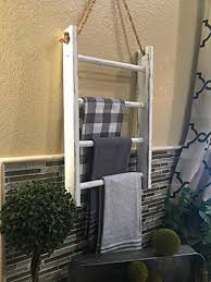 Folding your towels decoratively will make your family, guests or friends feel pampered, as if. Abc Deluxe 4 Tier Rope Ladder Decorative Hanging Wall Towel Blanket Quilt Shelf Rustic Farmhouse Decor Wood Handmade In Farmhouse Goals