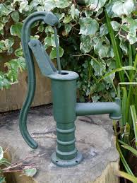 Pumping station for water supply of a residential building, the master installs a hydraulic accumulator. Small Garden Cast Iron Hand Water Pump Green