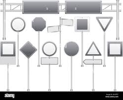 Blank Black White Road Signs Fotos E Imagenes De Stock Alamy