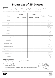 maths properties of shape sheet pages 1 2 text version