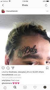 Lil peep s 55 tattoos their meanings body art guru. Fat Nick Got A Crybaby Tattoo On His Face Lilpeep